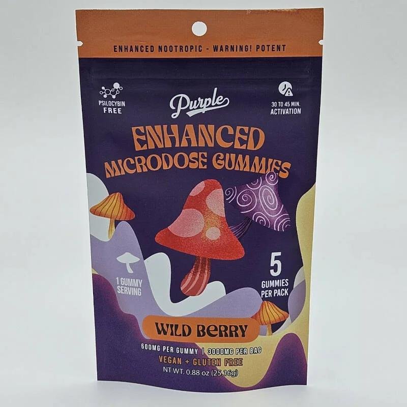 purple enhanced microdose gummies